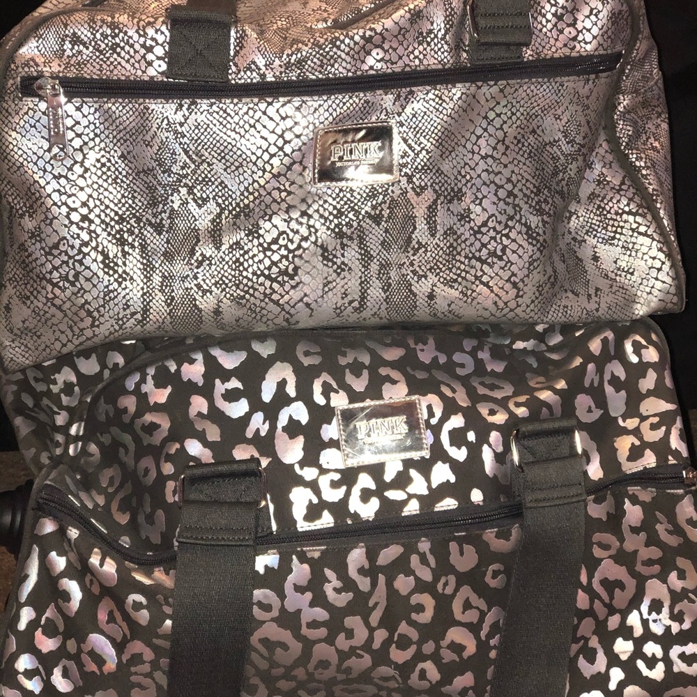 RARE Victoria’ Secret Pink leopard luggage set.